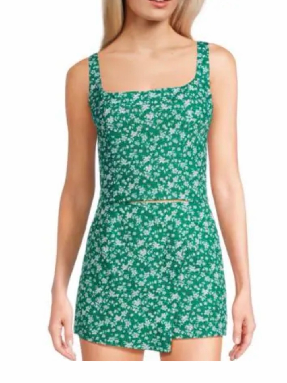 Copper Key Green Floral Skort Set